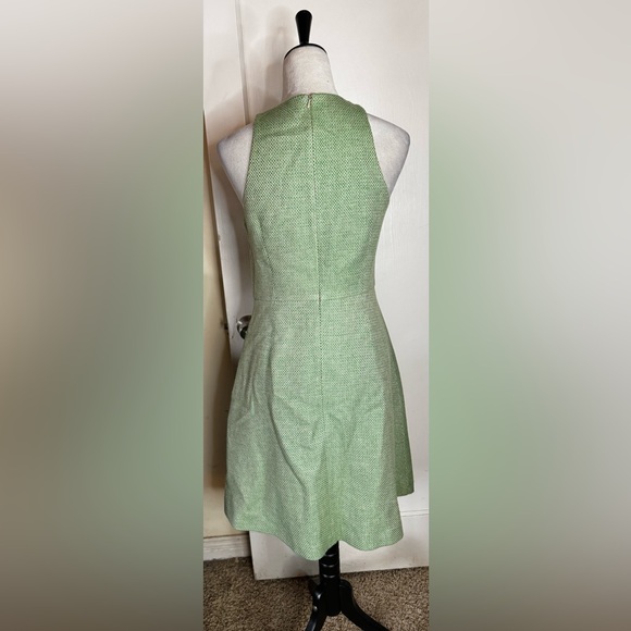 J.Crew Green Gingham Skater Cocktail Dress Racerback Sleeveless Circle Skirt - Picture 9 of 10